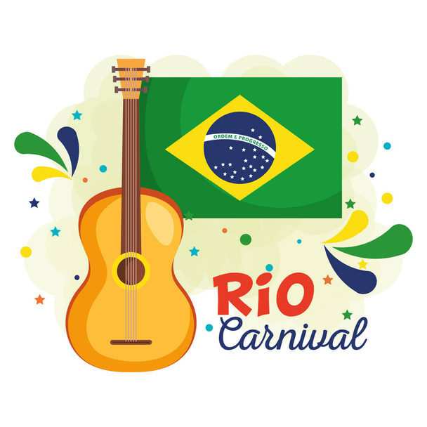 リオのカーニバル ブラジル カード - ベクター画像