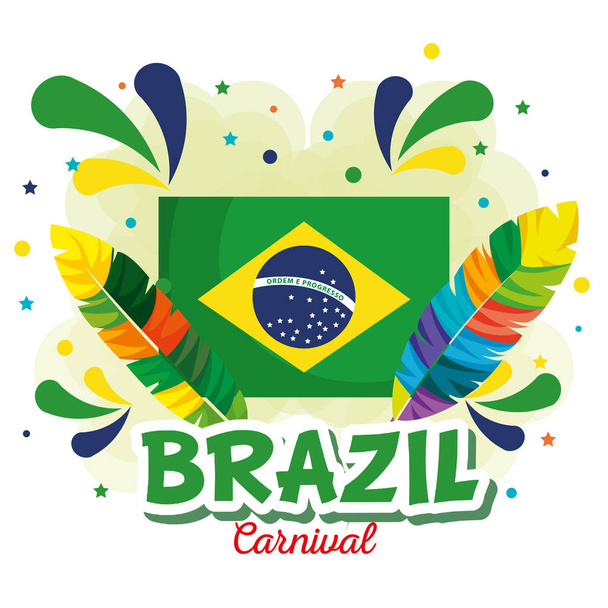 Rio carnival brazil kártya - Vektor, kép