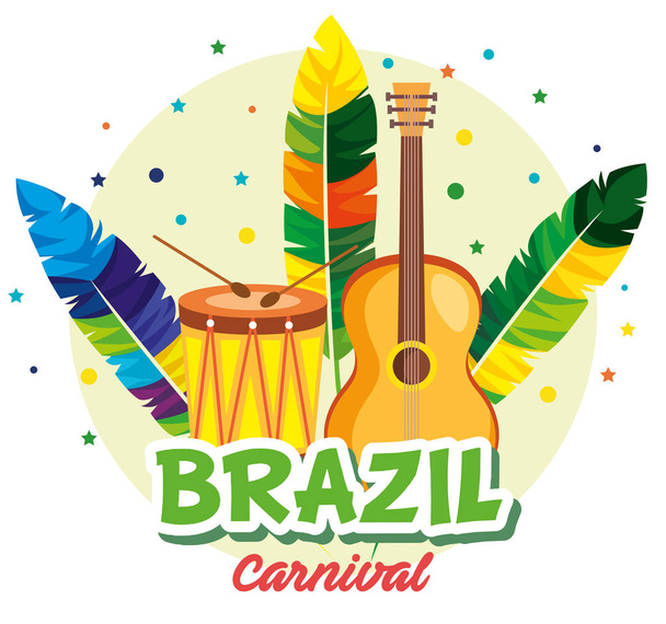 Rio Karneval brasilianische Karte - Vektor, Bild