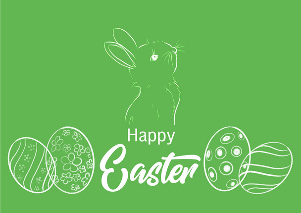 Feliz ilustración de la tarjeta de Pascua
 - Foto, imagen