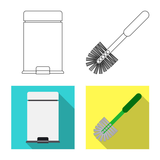 Isolated object of cleaning and service sign. Collection of cleaning and household vector icon for stock. - Vektor, obrázek