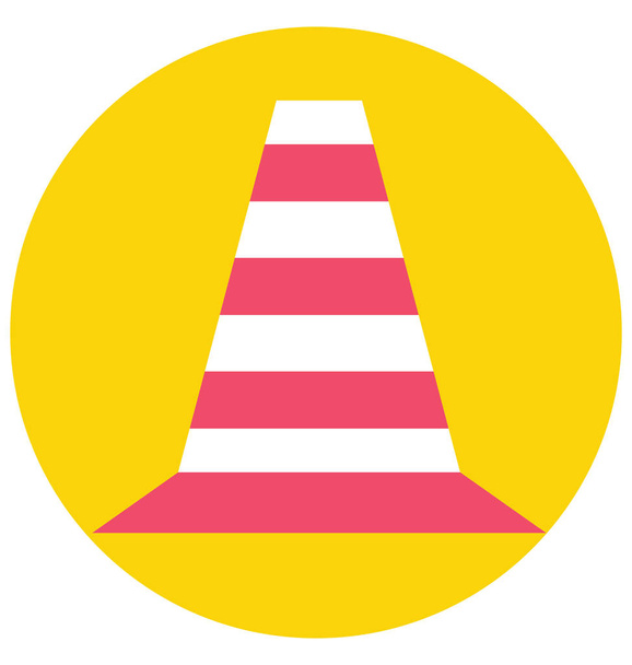 Icona vettoriale isolata a colori con cono di traffico che può essere facilmente modificata o modificata
  - Vettoriali, immagini