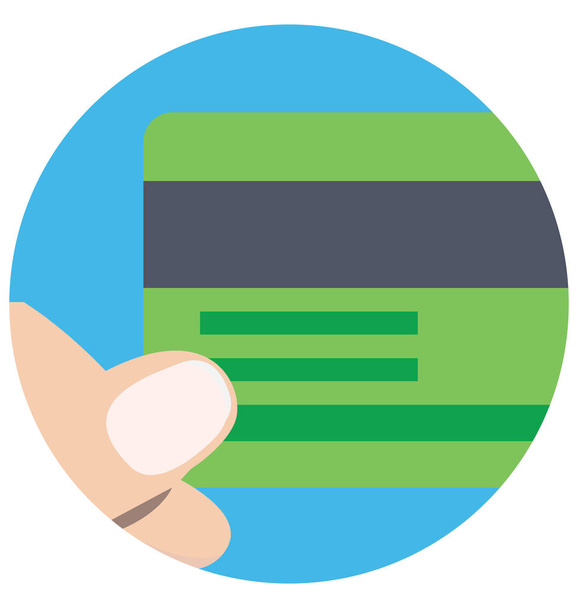 Icona vettoriale isolata di colore della carta di credito che può essere facilmente modificata o modificata
 - Vettoriali, immagini