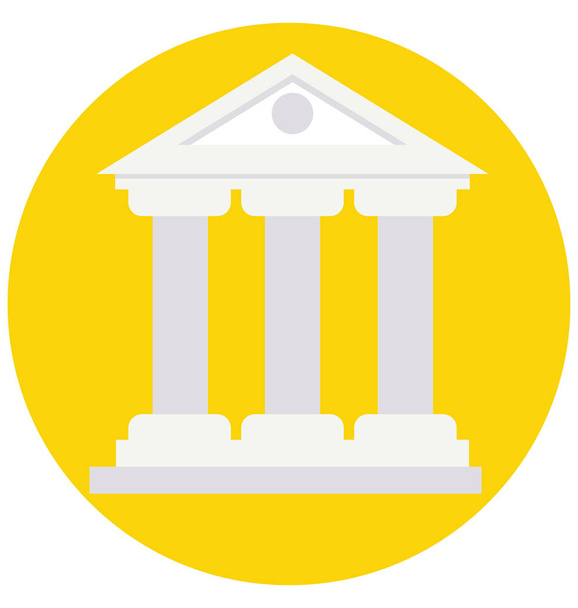 Icona vettoriale isolata di colore della banca che può essere facilmente modificata o modificata
 - Vettoriali, immagini