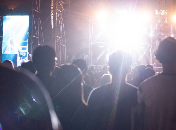 Grupo de personas divirtiéndose en concierto de música
 - Foto, imagen