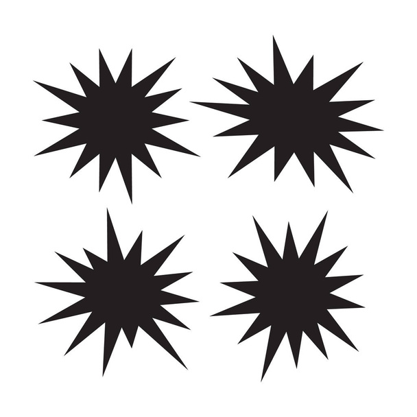 Buntes Papier starburst Sprechblasen. Starburst isolierte Symbole gesetzt - Vektor, Bild