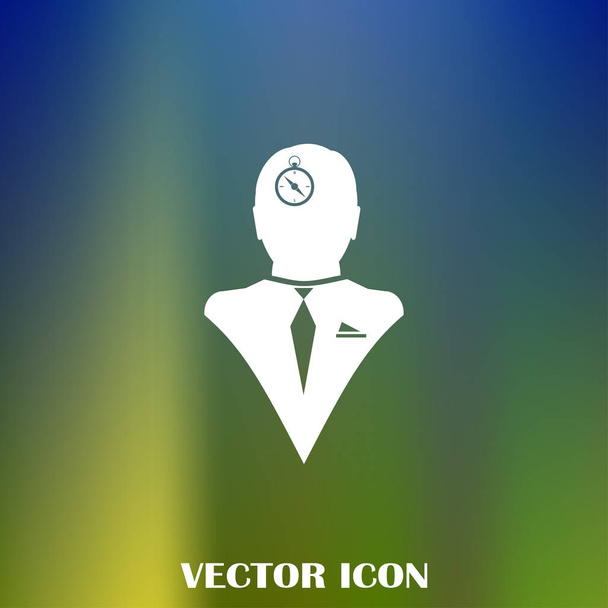 Cabeza humana en silueta con brújula rosa signo, ilustración vectorial
 - Vector, imagen