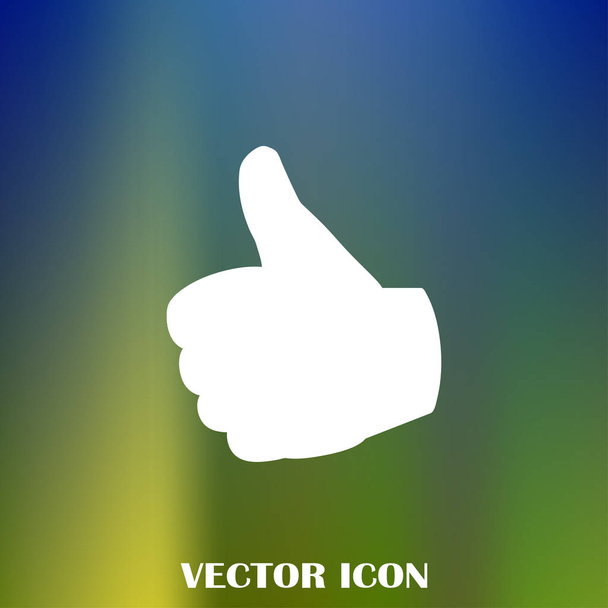 Vector duim omhoog pictogram, pictogram van platte vectorillustratie. - Vector, afbeelding