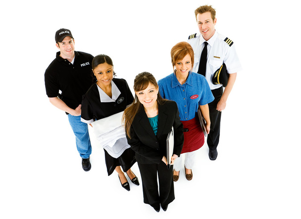 Occupations: Variety of Occupations Standing Together - Photo, Image