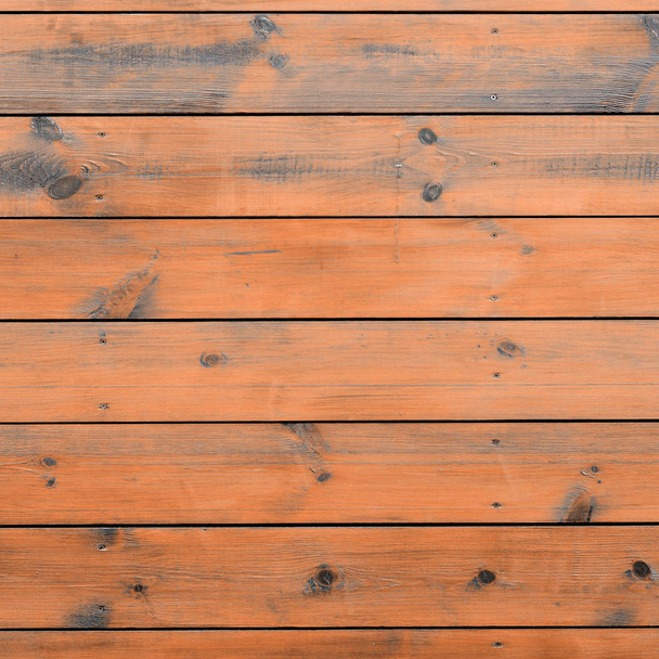 Varnished wood background from cabin exterior. Brown wood barn plank rough grain surface background - Photo, Image