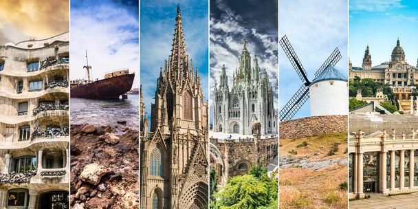 Collage unterschiedlicher Ansichten Spaniens - Foto, Bild