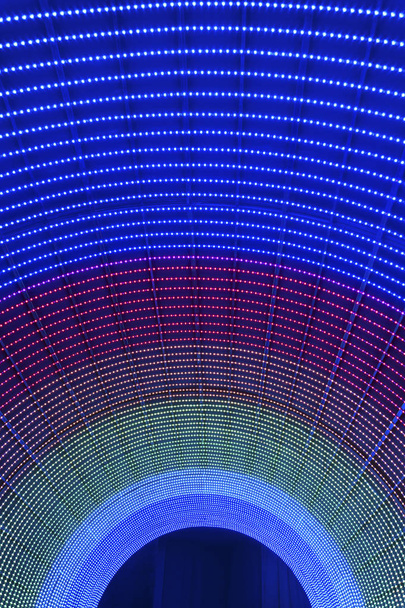 Farbe führte Tunnel Hintergrund Tapete Nahaufnahme - Foto, Bild
