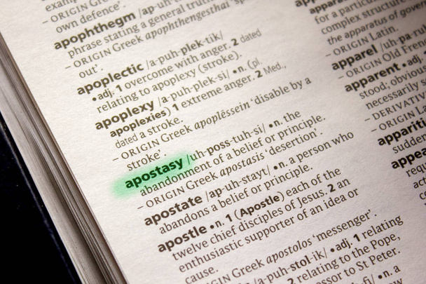 Mot ou phrase apostolique dans un dictionnaire
 - Photo, image