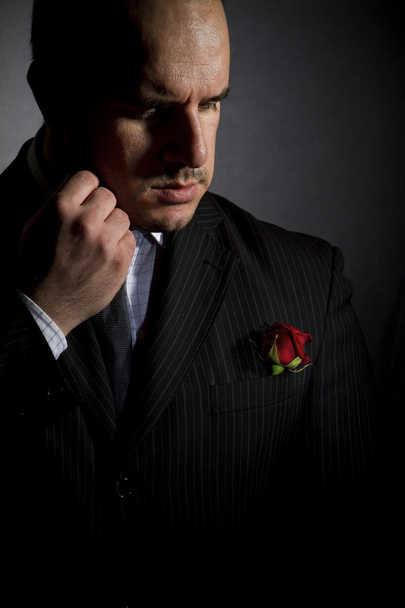 Portrait of man, godfather-like character. - Photo, Image