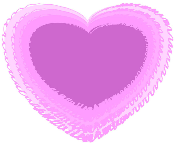 roze hart in kant - Vector, afbeelding