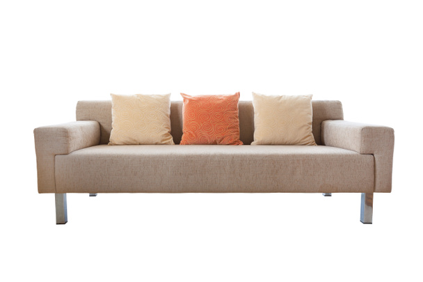 luxuriöses Sofa isoliert auf weißem Hintergrund - Foto, Bild