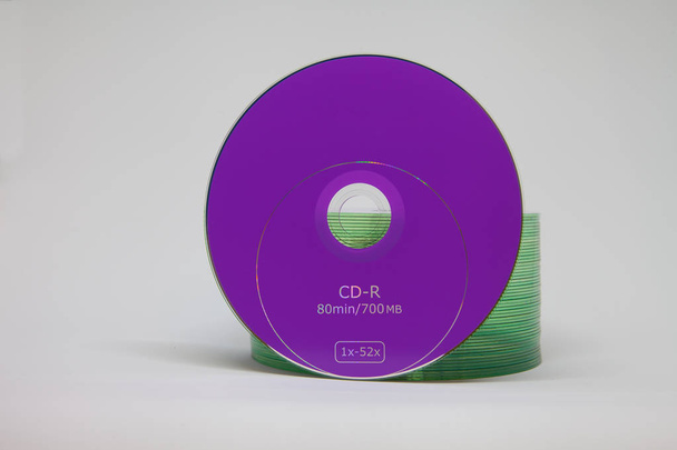 pack of purple CDs - Photo, Image