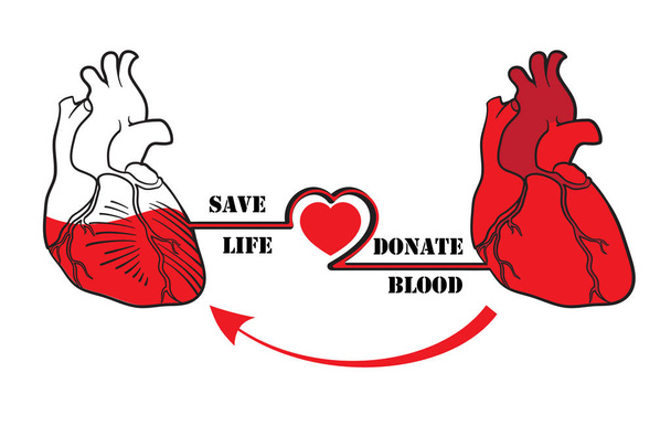 献血は命を救う - ベクター画像