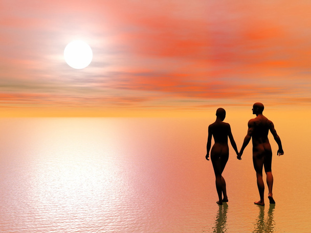 Couple romance - 3D render - Photo, Image