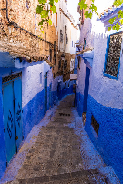 Blue streets of chefchaouen, Morocco - Фото, изображение