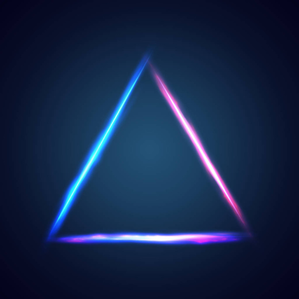 cadre triangle néon brillant avec bleu clair et rose avec espace pour votre texte
 - Vecteur, image