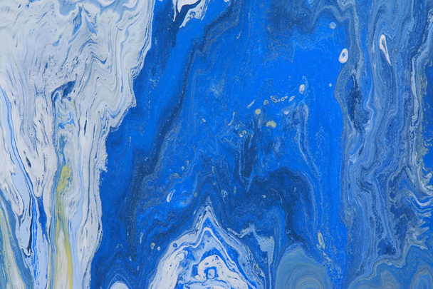 Abstrakcja Niebieski farby tło zbliżenie - Zdjęcie, obraz