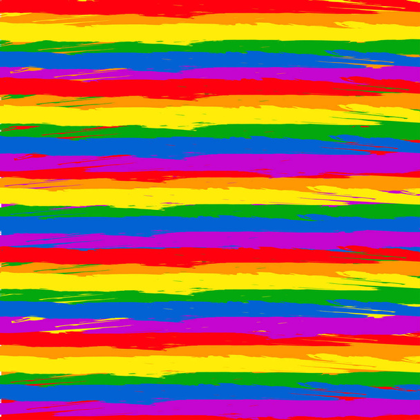 Rainbow - creative seamless pattern. LGBT flag colors. Vector illustration. - Vector, Image