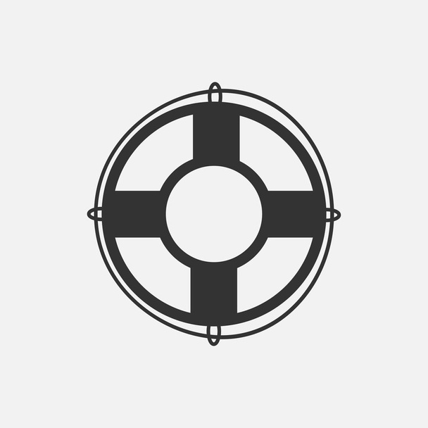 Záchranný kruh ikona, pláž vektor - Vektor, obrázek