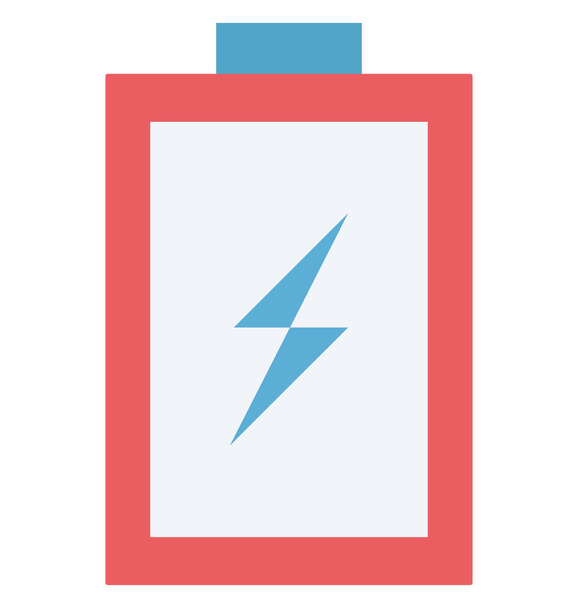 Battery Isolated Color Vector icon that can be easily modified or edit - Вектор,изображение
