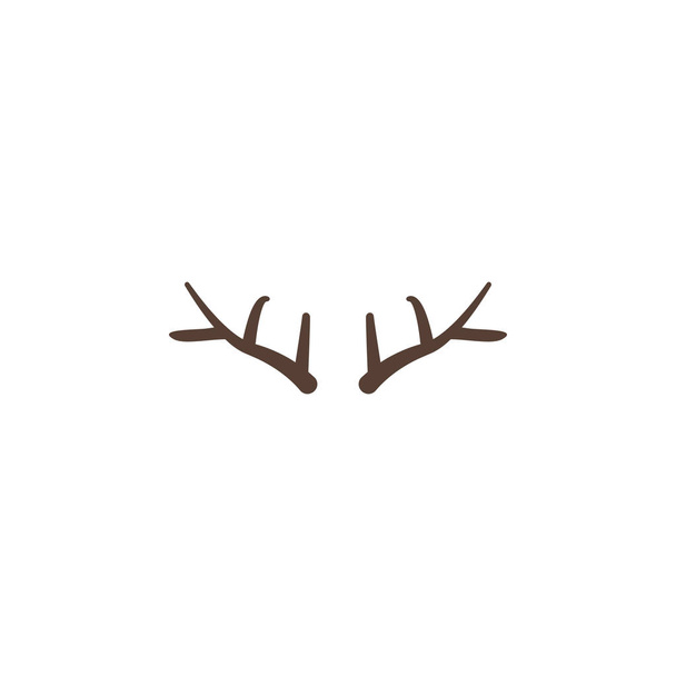 Raindeer horn color icon. Elements of winter wonderland multi colored icons. Premium quality graphic design icon on white background - Vector, Image