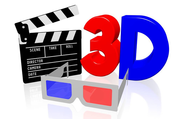 3D movies, cinema concept - Φωτογραφία, εικόνα