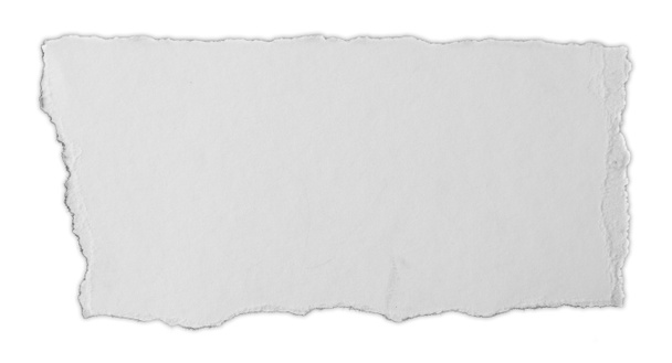 Piece of torn paper isolated on plain background  - Photo, Image
