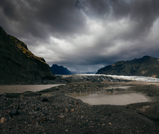 Jokulsarlon Glacier in stormy weather ,  Iceland - Fotografie, Obrázek