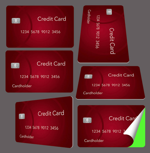RECURSO GRÁFICO - Uma página de cartões de crédito. Isto é uma ilustração.
 - Foto, Imagem