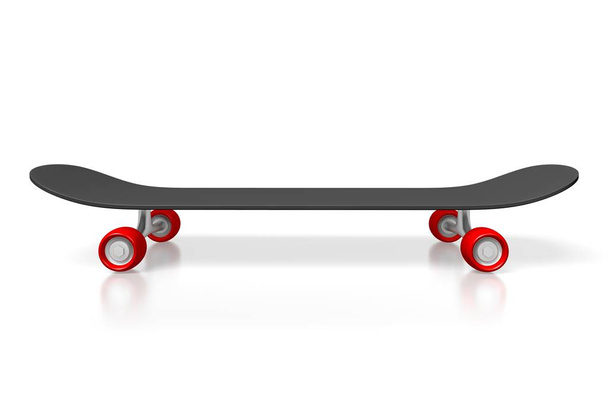 3D skateboard - izolované na bílém pozadí - Fotografie, Obrázek