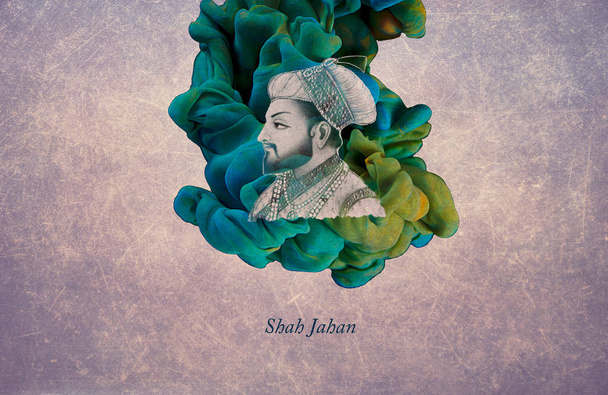 Imperador Shah Jahan ilustração aquarela
 - Foto, Imagem