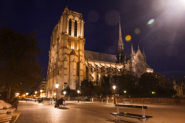 Notre Dame de Paris alla sera, Francia
 - Foto, immagini