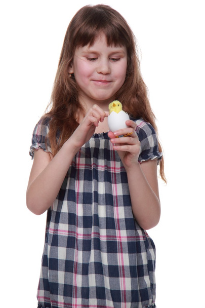 Pretty little girl holding an Easter decoration - Foto, Imagen