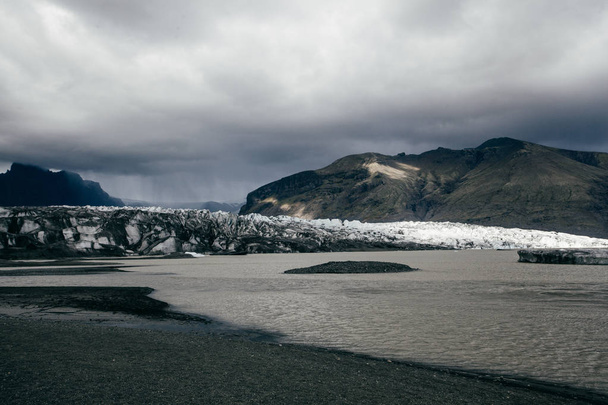 Jokulsarlon Glacier in stormy weather ,  Iceland - 写真・画像