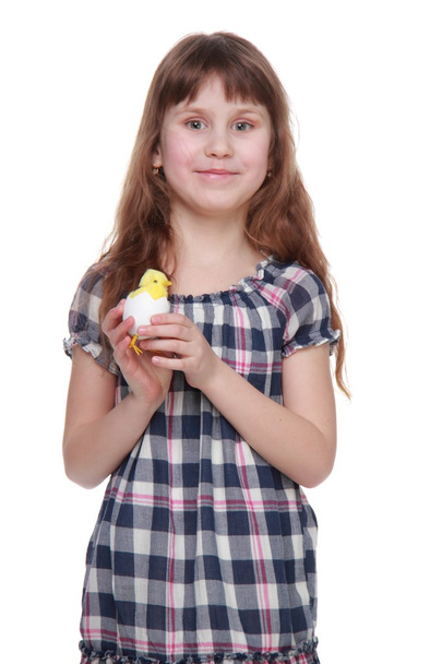 Lovely girl holding an Easter decoration - Zdjęcie, obraz
