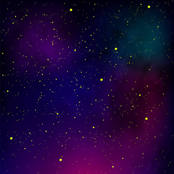 星降る夜のパターン。星の空の背景。宇宙の中の星雲。宇宙銀河テクスチャ. - ベクター画像