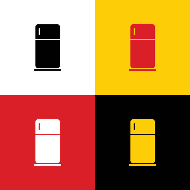 Refrigerator sign illustration. Vector. Icons of german flag on corresponding colors as background. - Vector, Image