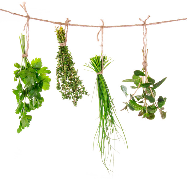 Fresh herbs hanging - Foto, Imagem