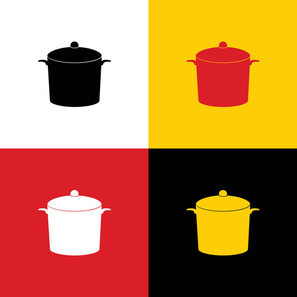Pan-Zeichen. Vektor. Symbole der deutschen Flagge auf entsprechenden Farben als Hintergrund. - Vektor, Bild