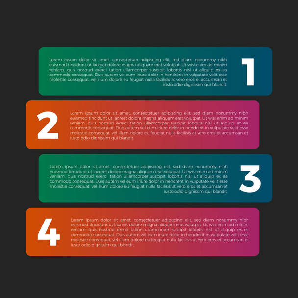 gradient infographic design template - Wektor, obraz