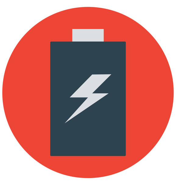 Akkumulátor elszigetelt színes Vector icon, könnyen módosítható vagy szerkeszthető - Vektor, kép