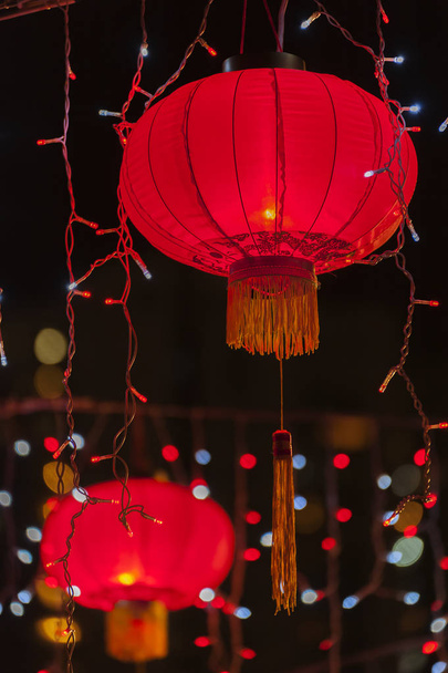 Red Chinese Lanterns at Mid-Autumn Festival - Photo, Image