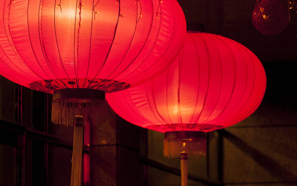 Red Chinese Lantern  Background  Wallpaper Close up - Photo, Image