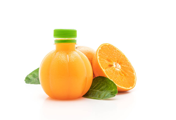 Fresh orange juice on white background - Fotografie, Obrázek