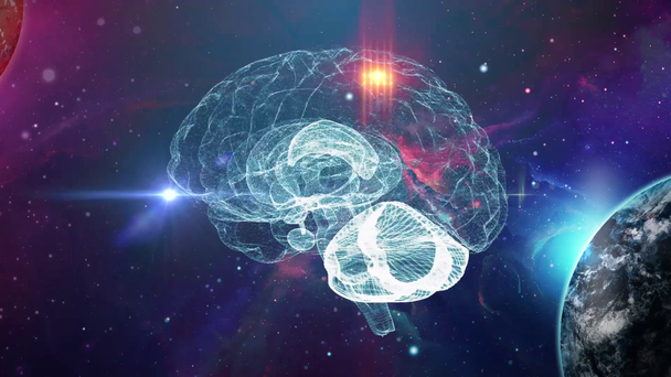 Ανθρώπινος εγκέφαλος νευρωνικό δίκτυο ιατρικό ιστορικό - Πλάνα, βίντεο